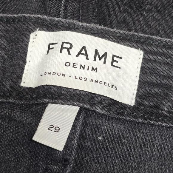 Frame Jeans Womens 29 Black Distressed Le Original Skinny High Rise Denim Punk - Picture 7 of 16